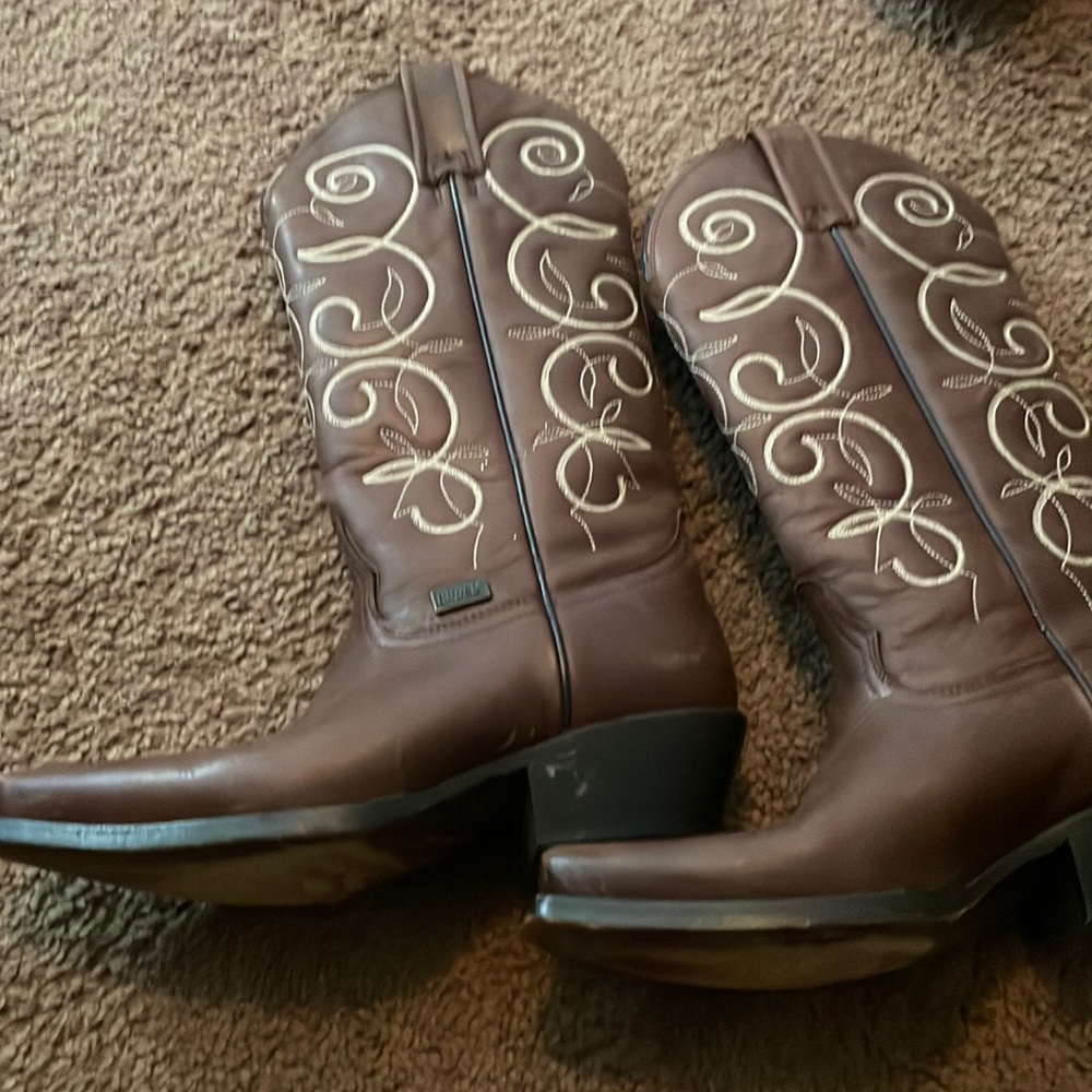 Leather Cowboy boots size 5.5 -6 US